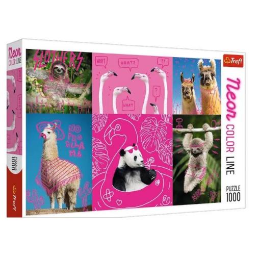 Puzzle Trefl Neón Animales Locos de 1000 Piezas