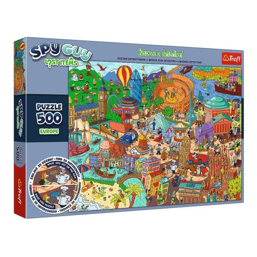 Puzzle Trefl Objetos Perdidos: Europa de 500 Piezas