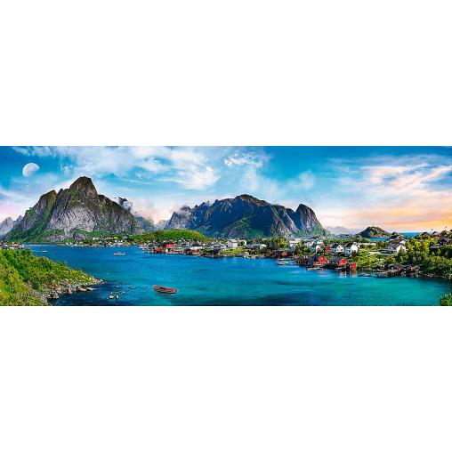 Puzzle Trefl Panorama Archipiélago Lofoten, Noruega de 500 Pzs