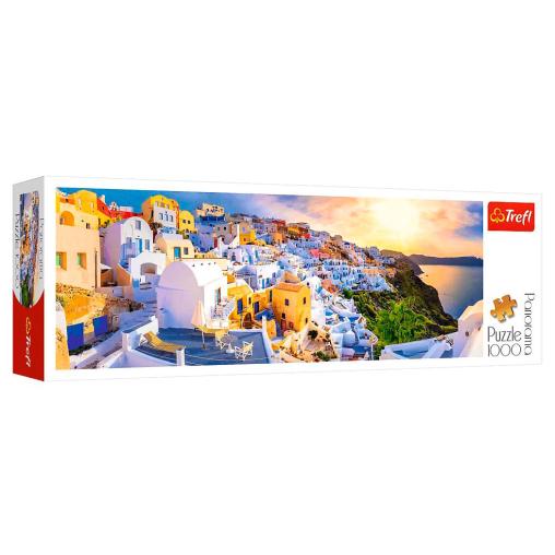 Puzzle Trefl Panorama Santorini de 1000 Piezas