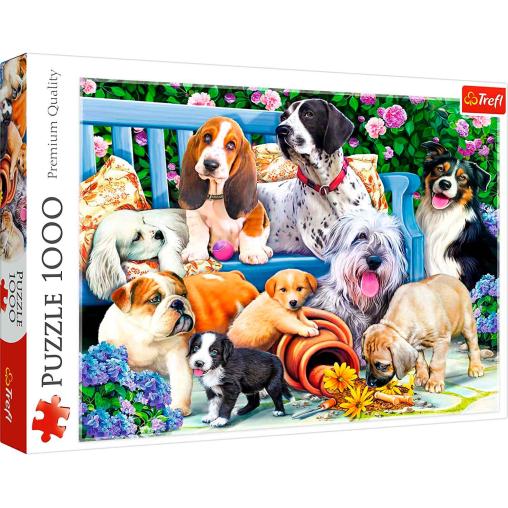 Puzzle Trefl Perros en el Jardín de 1000 Piezas