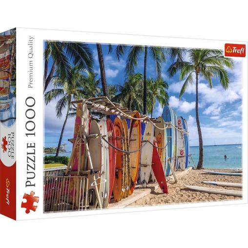 Puzzle Trefl Playa Waikiki, Hawái de 1000 Piezas