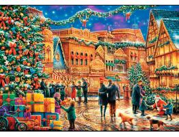 Puzzle Trefl Plaza del Pueblo en Navidad de 1000 Piezas