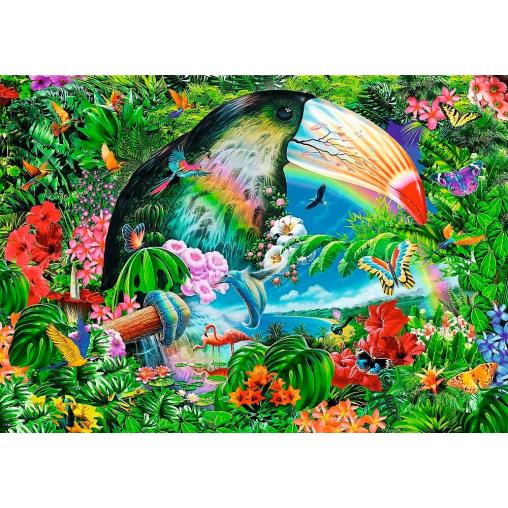 Puzzle Trefl Spiral Animales Tropicales de 1000 Piezas