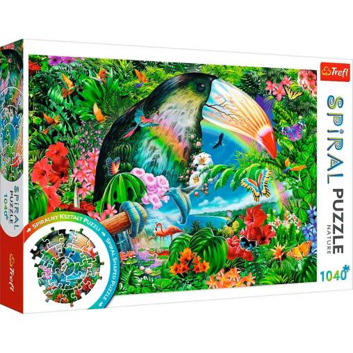 Puzzle Trefl Spiral Animales Tropicales de 1000 Piezas