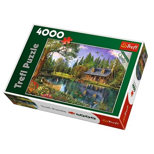 Puzzle Trefl Tarde Idílica en el Lago  de 4000 Piezas