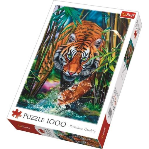 Puzzle Trefl Tigre Entre las Hierbas de 1000 Piezas