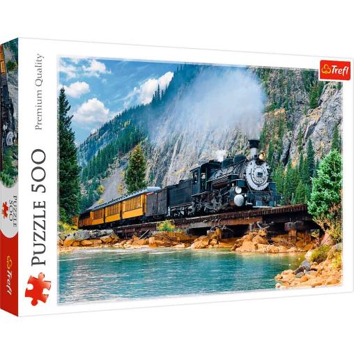 Puzzle Trefl Tren en la Montaña de 500 Piezas