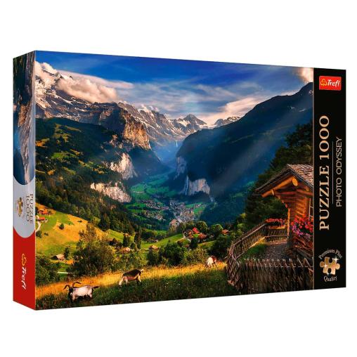 Puzzle Trefl Valle De Lauterbrunnen, Suiza de 1000 Piezas