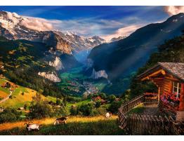 Puzzle Trefl Valle De Lauterbrunnen, Suiza de 1000 Piezas