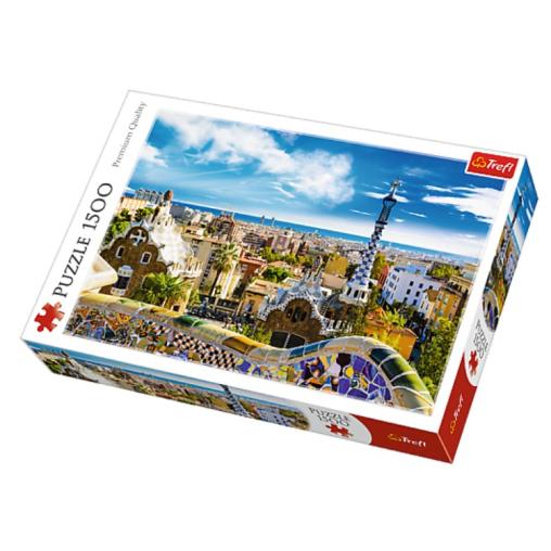 Puzzle Trefl Vista de Barcelona Desde el Parque Güel 1500 Pieza